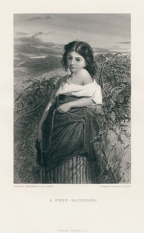 A Fern-Gatherer, after Robert Herdman, 1873