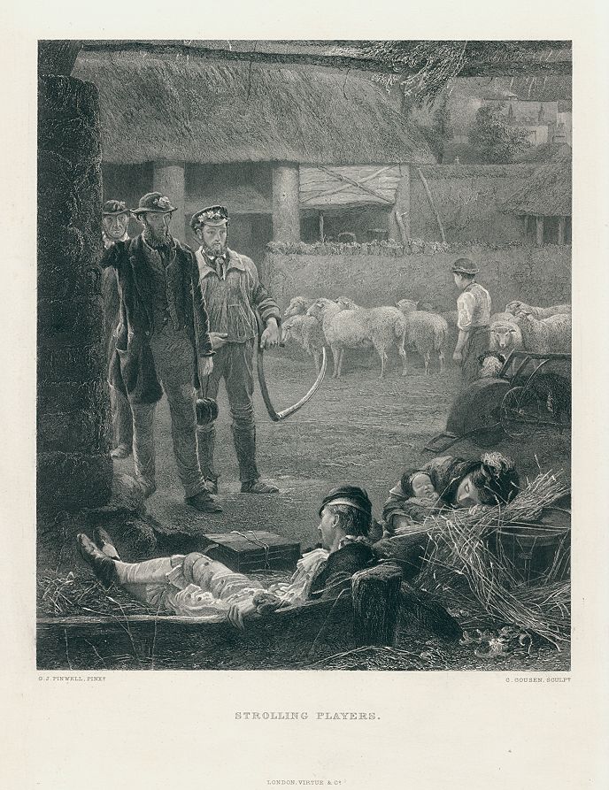 Strolling Players, after Finwell, 1873