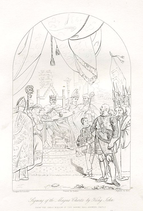 Signing of the Magna Carta by King John (in 1215), 1842