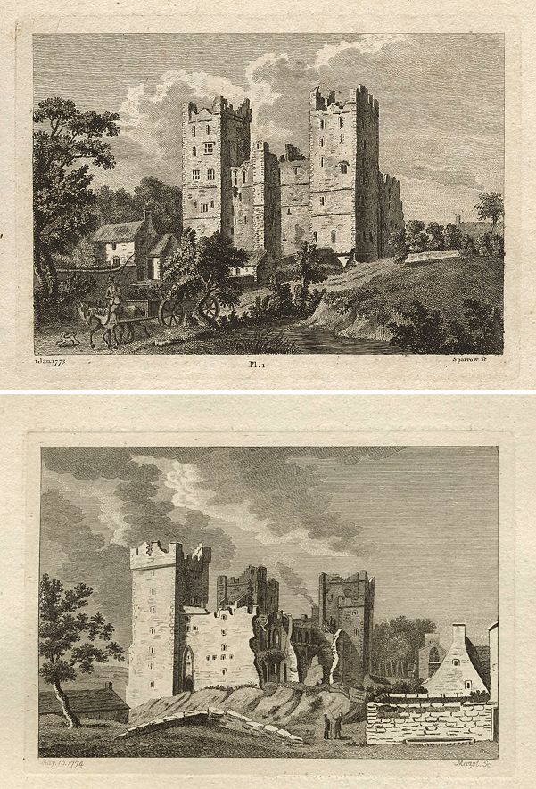 Yorkshire, Bolton Castle (2 prints), 1786