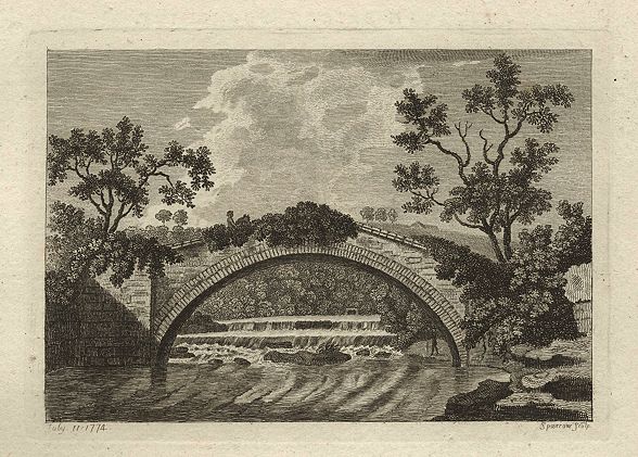Yorkshire, Aysgarth Bridge, 1786