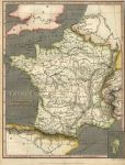 France in Provinces map, 1811