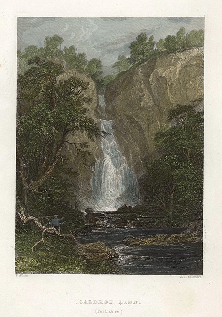 Scotland, Perthshire, Caldron Linn, 1840