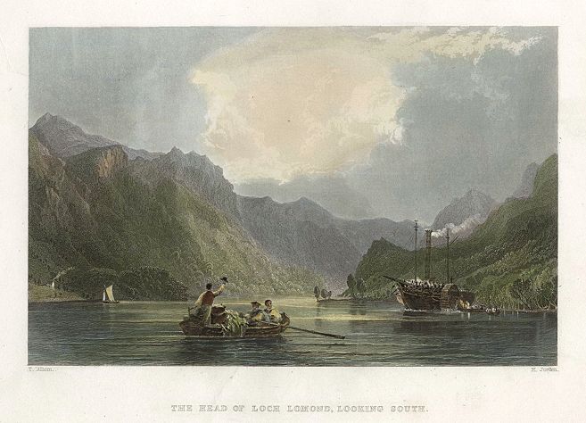 Scotland, Head of Loch Lomond, looking south, 1840