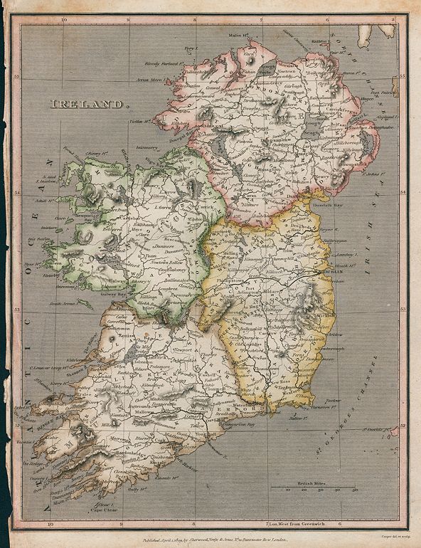 Ireland map, 1811