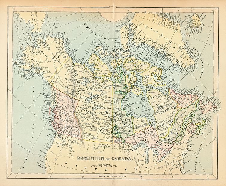 Dominion of Canada map, c1880