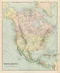 North America map, c1880