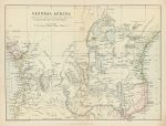Central Africa map, c1870