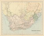 Southern Africa map, c1880