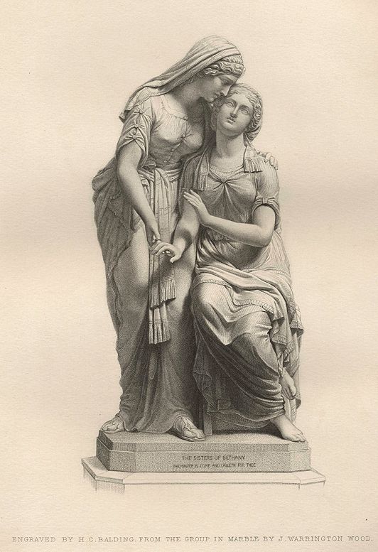 The Sisters of Bethany, sculpture, 1875
