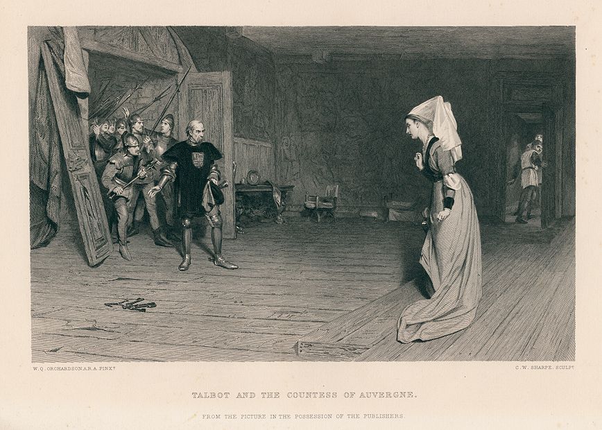 Talbot and the Countess of Auvergne (Shakespeare), after Orchardson, 1871