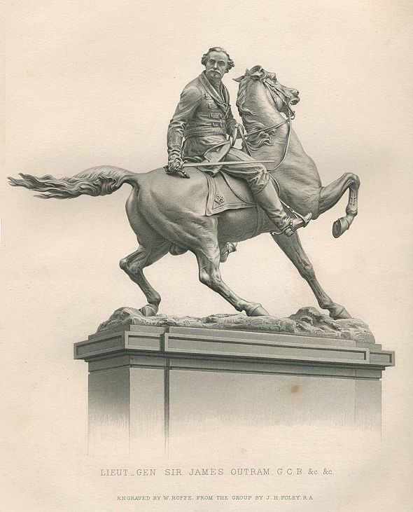 Lieut. Gen. Sir James Outram, sculpture, 1875