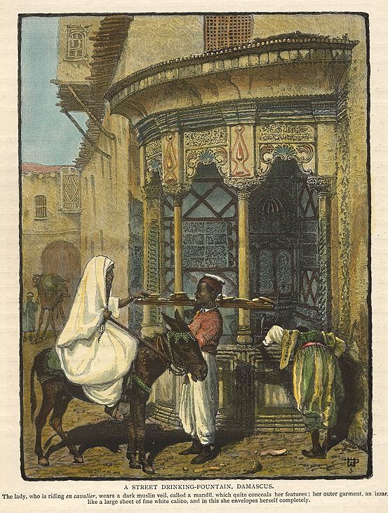 Syria, Damascus, a Street Drinking Fountain, 1875