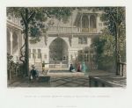 Syria, Damascus, Court of a Turkish Country House, 1837