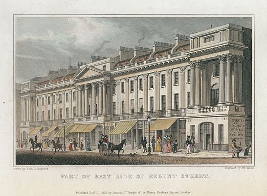London, Part of the East Side of Regent Street, 1831