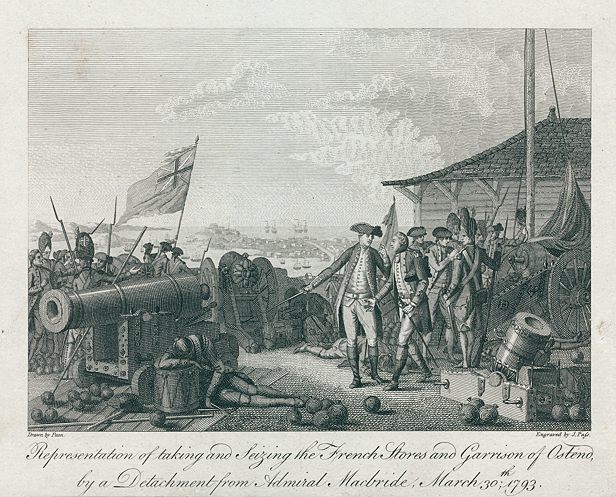 Belgium, British Seizing Garrison at Ostend in 1793, published 1797