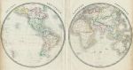 World in Hemispheres, on two sheets, 1844