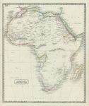 Africa map, 1844