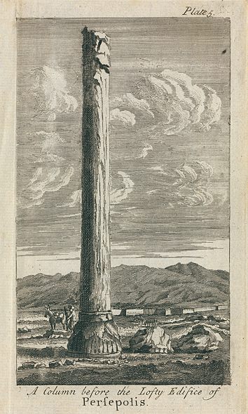 Iran, Persepolis, column, 1745
