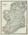 Ireland map, 1844