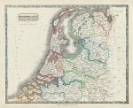 Netherlands (Holland) map, 1844