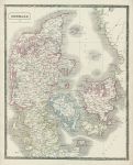 Denmark map, 1844