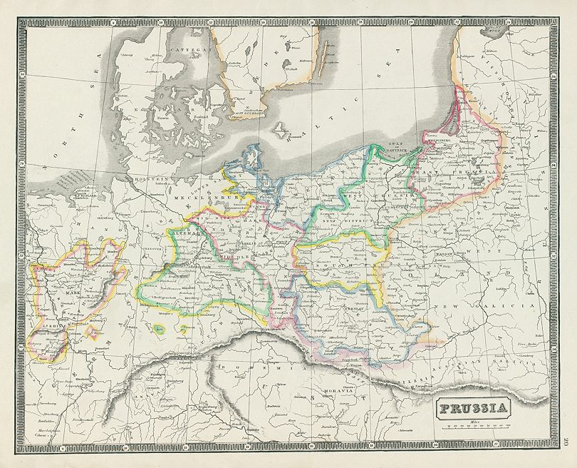 Prussia map, 1844