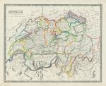 Switzerland map, 1844