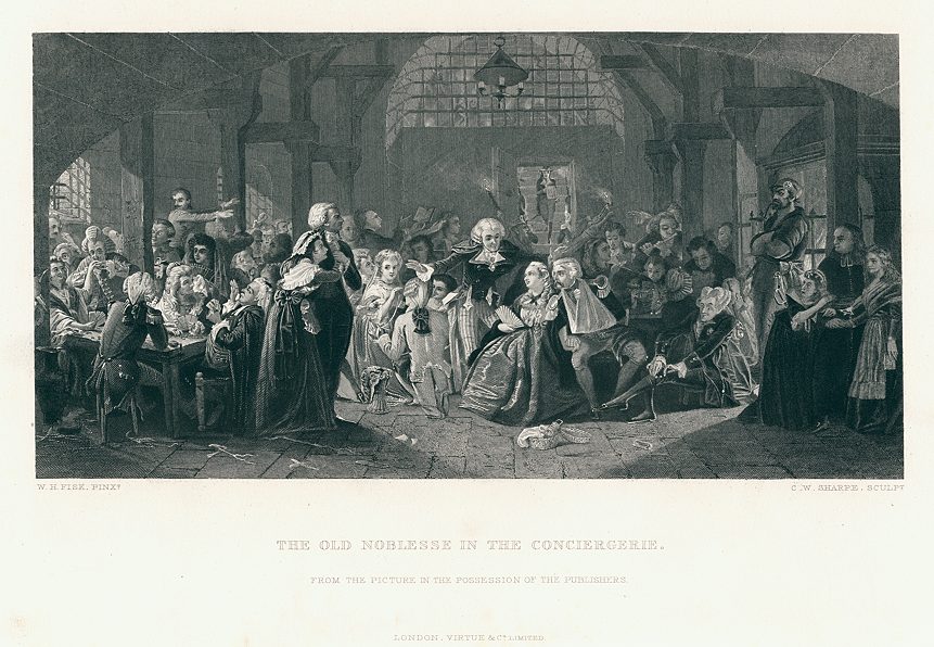 Old Noblesse in the Conciergerie (prisoners in French Revolution), 1879