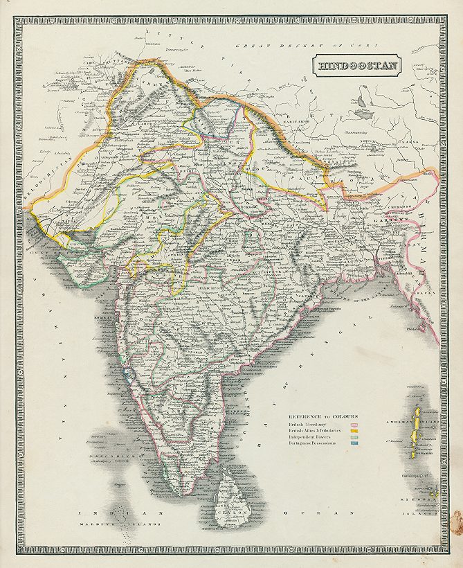 India map, 1844