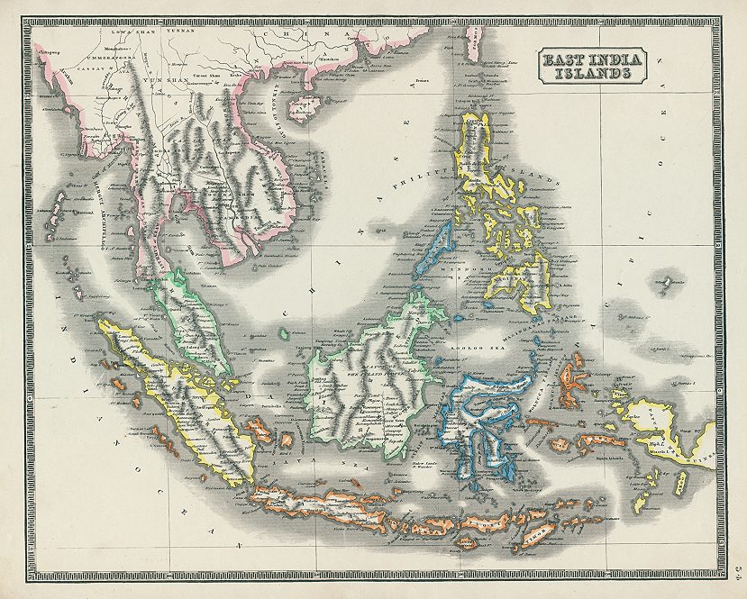 East Indies map, 1844