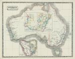 Australia map, 1844