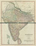 India on two sheets, Smith's New General Atlas, 1824