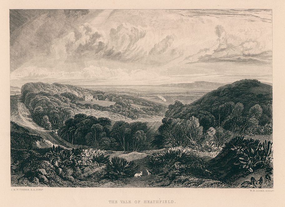 Sussex, The Vale of Heathfield, after Turner, 1865