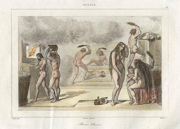 Russia, Hot baths (sauna), 1838