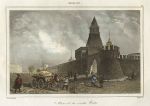 Russia, Moscow city walls, 1838