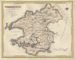 Wales, Pembrokeshire map, 1874