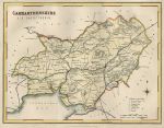 Wales, Carmarthenshire map, 1874