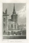 London, St.James Church, Piccadilly, 1831