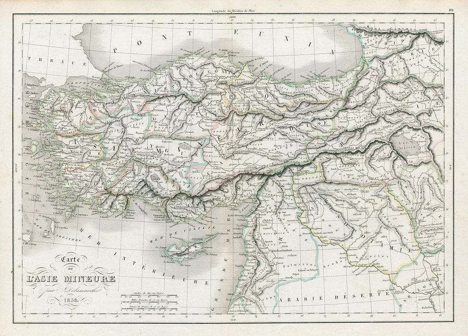 Ancient Asia Minor map, 1839
