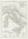 Ancient Italy map, 1839