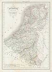 Netherlands and Belgium map, 1839