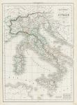 Italy map, 1839