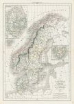 Scandinavia map, 1839
