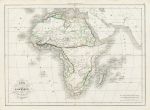Africa map, 1839