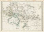 Oceania (Pacific) map, 1839