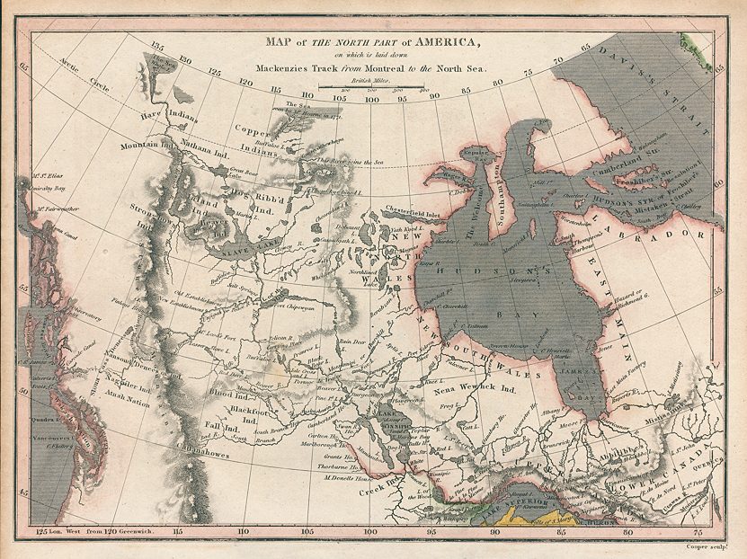 Canada map, 1811
