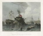 Hampshire, Portsmouth, Rigging Hulk & Frigate, 1842
