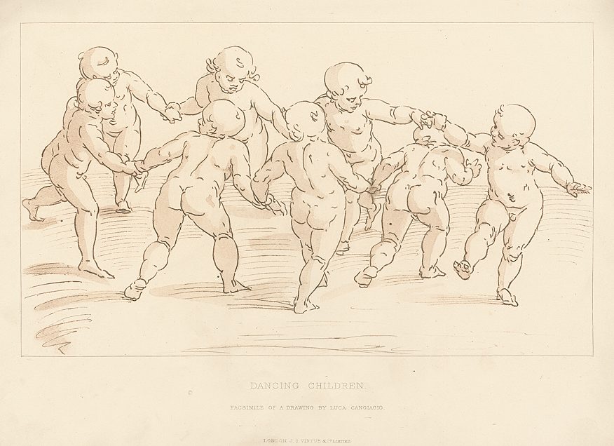 Dancing Children, facsimile of a drawing by Luca Cangiagio, 1882