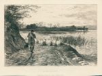 Scotland, 'By the Loch-Side', etching by MacWhirter, 1882